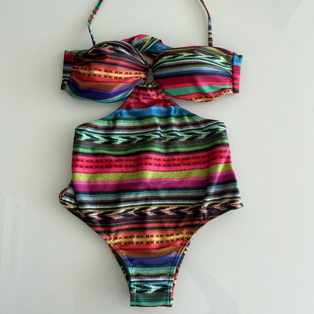Suncoast Multicolor Cutout One-Piece Swimsuit